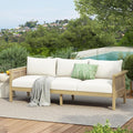 Christopher Knight Home Teras Acacia Wood Outdoor 3 Seater Sofa by ChristopherKnightHome