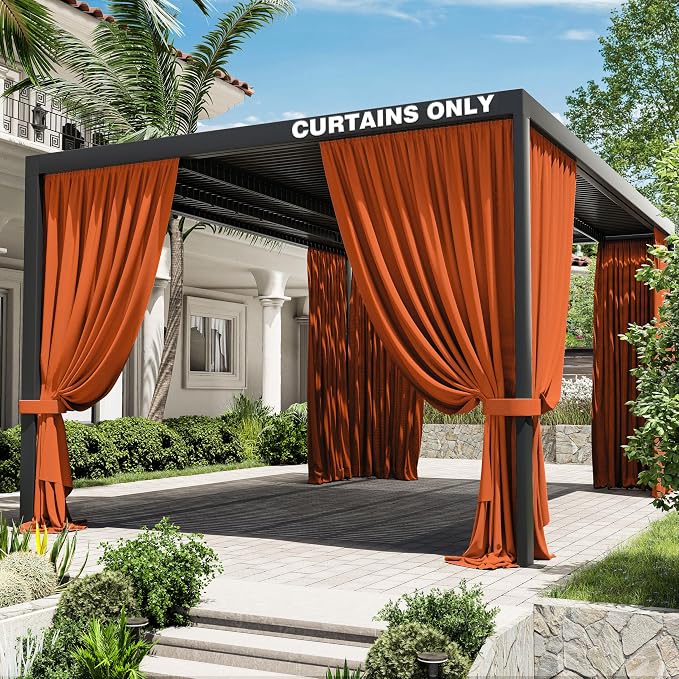 Gazebo Universal Replacement Privacy Curtain, 4-Panels Sidewall Curtains by WelcometoKimunukStore