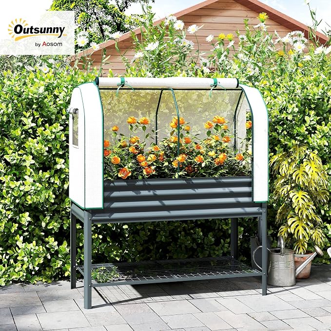 Outsunny Galvanised Raised Garden Bed - Image 2