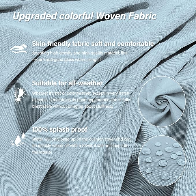 14 Pcs Outdoor Cushion Covers Patio Cushion Slipcovers Replacement Splash Proof - Image 6