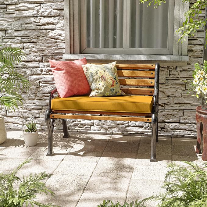 Premium Outdoor Bench Cushions for Patio Furniture 3.5inches Memory Foam Bench - Image 2