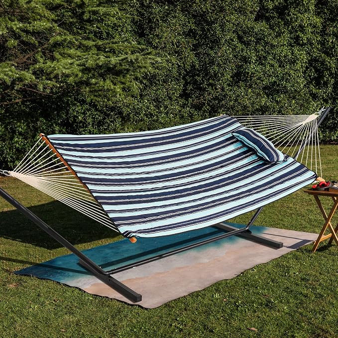Lazy Daze Hammocks 2 Person Hammock Pad and Pillow Set, Double Polyester - Image 6