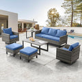 Belord 7 Piece Outdoor Furniture Patio Wicker Sofa Set, Oversize Outdoor Swivel by Belord