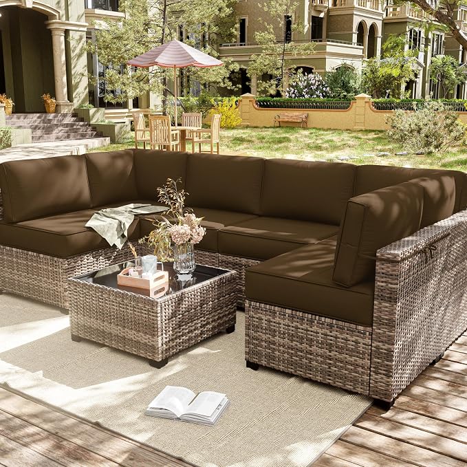 14 Pcs Outdoor Cushion Slipcovers Outdoor Patio Cushion Covers Replacement - Image 7