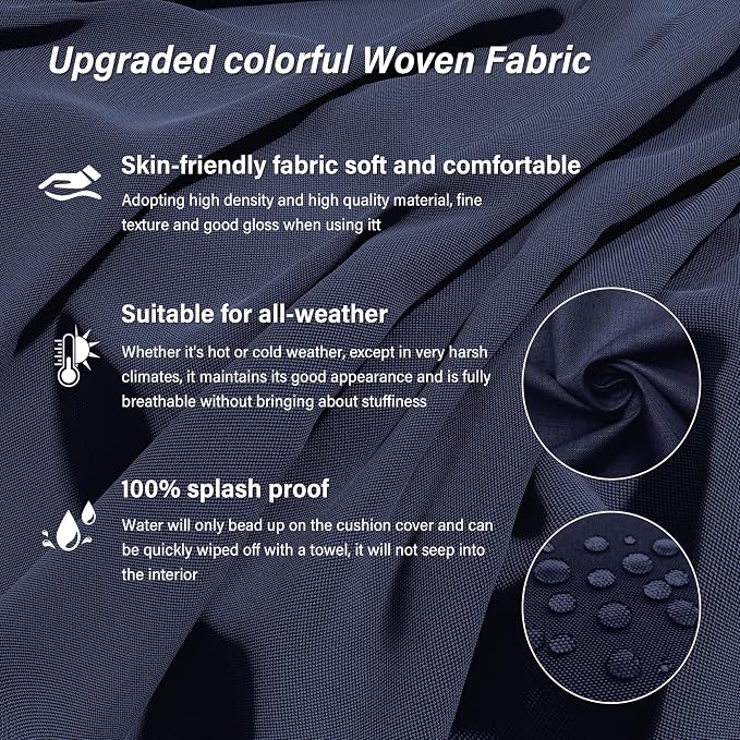 14 Pcs Outdoor Cushion Covers Patio Cushion Slipcovers Replacement Splash Proof - Image 6