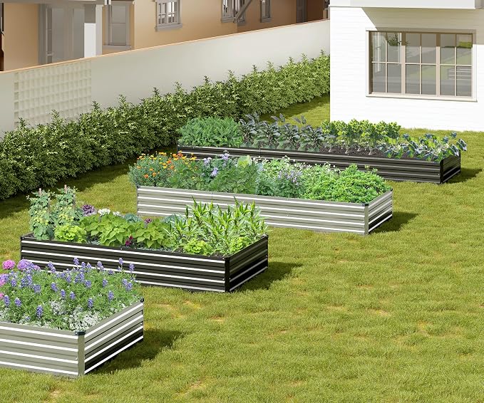 2PCS 10x3x1ft Galvanized Raised Garden Bed Kit, Galvanized Planter Raised - Image 8