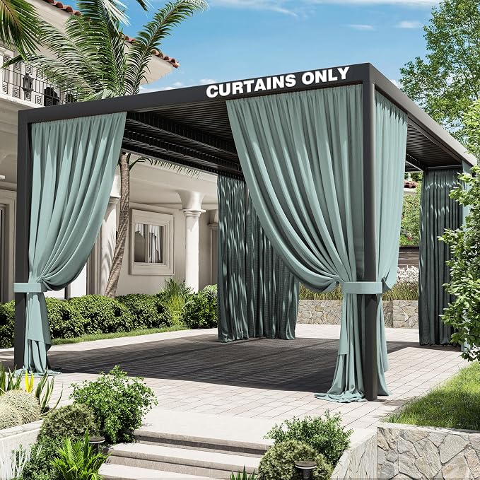 Gazebo Universal Replacement Privacy Curtain, 4-Panels Sidewall Curtains by WelcometoKimunukStore