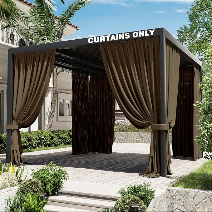Gazebo Universal Replacement Privacy Curtain, 4-Panels Sidewall Curtains by WelcometoKimunukStore