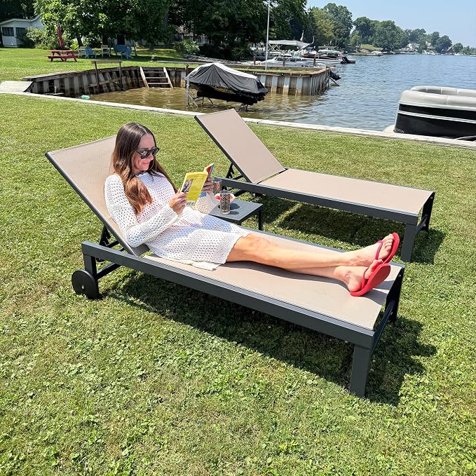 PURPLE LEAF Chaise Lounge Chair by PURPLELEAF