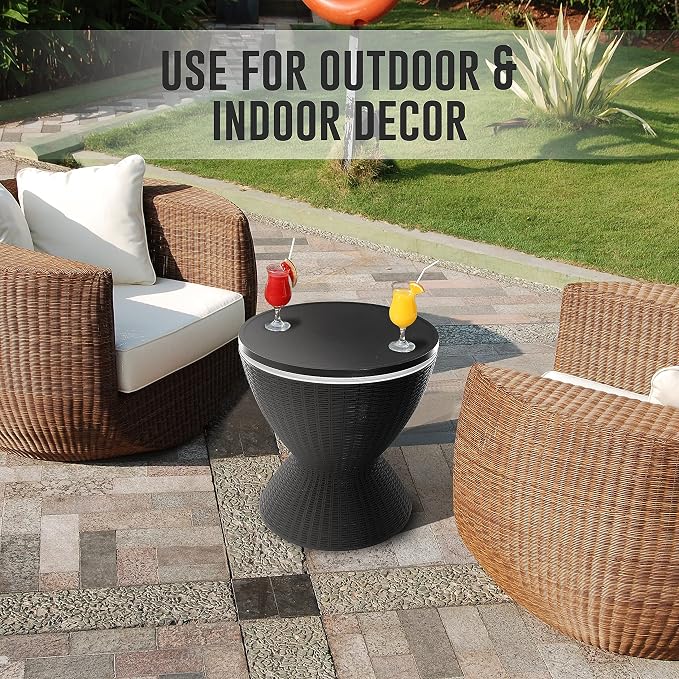SereneLife Outdoor Cool Bar Table, 7.5 Gallon Beer and Wine Cooler, Patio - Image 4