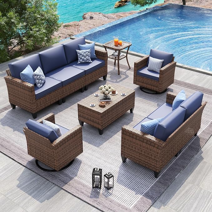 UDPATIO Patio Furniture Set, 6 Pieces Outdoor Furniture Sets by UDPATIO