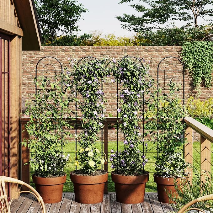 Garvee 55"x11" Metal Garden Trellis Panel, Vegetables, Indoor & Outdoor - Image 7