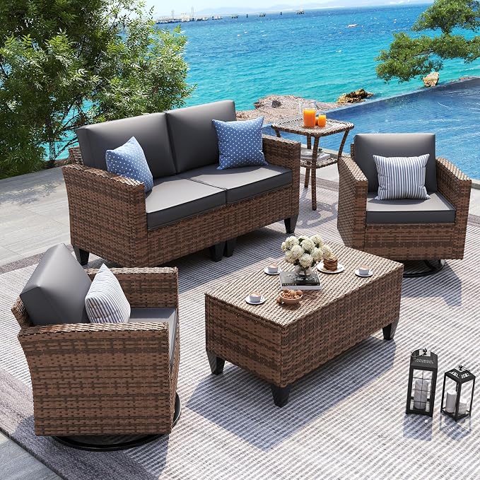 UDPATIO Patio Furniture Set, 5 Pieces Outdoor Furniture Sets by UDPATIO