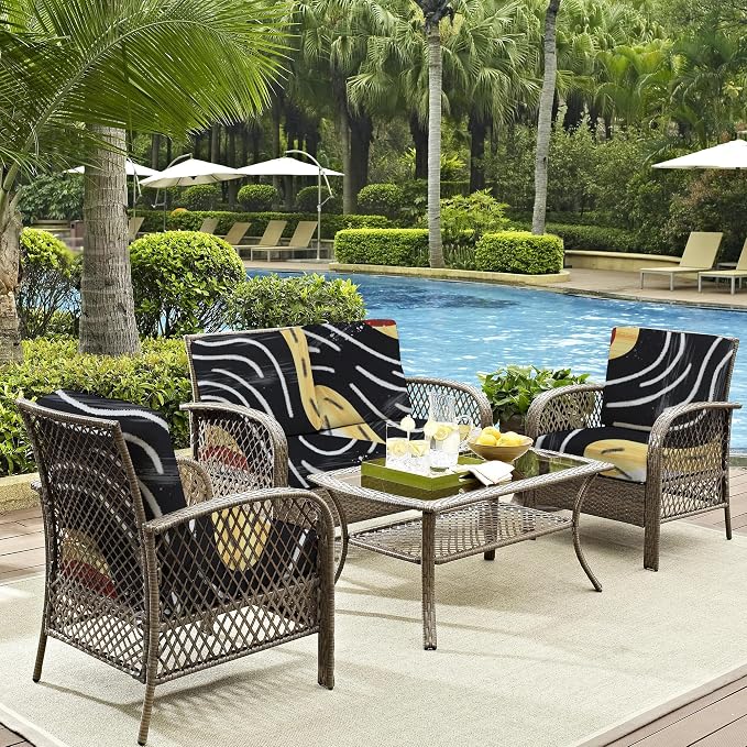 8Pcs Outdoor Cushion Covers, Patio Cushion Covers, Stretch Elastic Slipcovers - Image 6