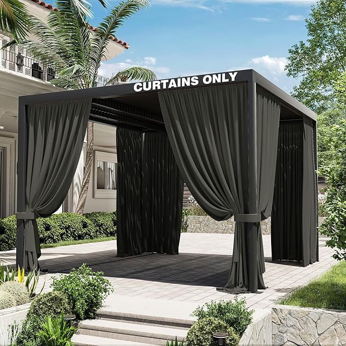 Gazebo Universal Replacement Privacy Curtain, 4-Panels Sidewall Curtains by WelcometoKimunukStore