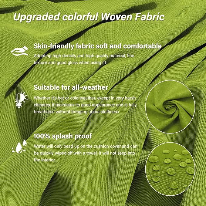 14 Pcs Outdoor Cushion Covers Patio Cushion Slipcovers Replacement Splash Proof - Image 6