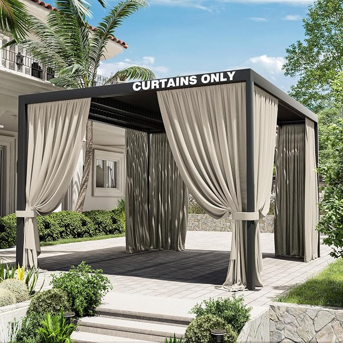 Gazebo Universal Replacement Privacy Curtain, 4-Panels Sidewall Curtains by WelcometoKimunukStore