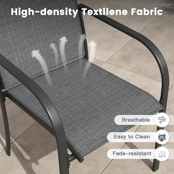 VICLLAX 3 Pieces Patio Outdoor Dining Set - Image 4
