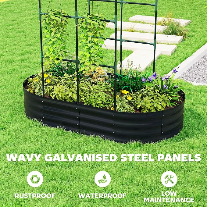 Outsunny Galvanised Raised Garden Bed - Image 5