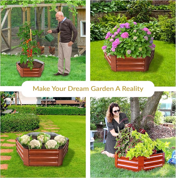 Sunnydaze 11.75" H Raised Metal Garden Bed - Image 4