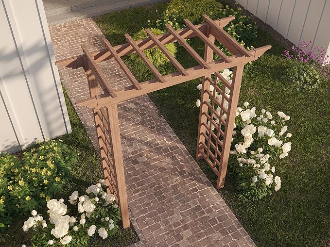 vita Carolina 57 inchW x 88 inchH Composite Vinyl Arbor - Image 2