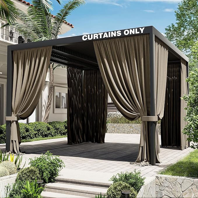 Gazebo Universal Replacement Privacy Curtain, 4-Panels Sidewall Curtains by WelcometoKimunukStore