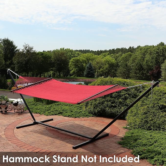 Sunnydaze Soft-Spun Polyester Rope Double Hammock - Image 9