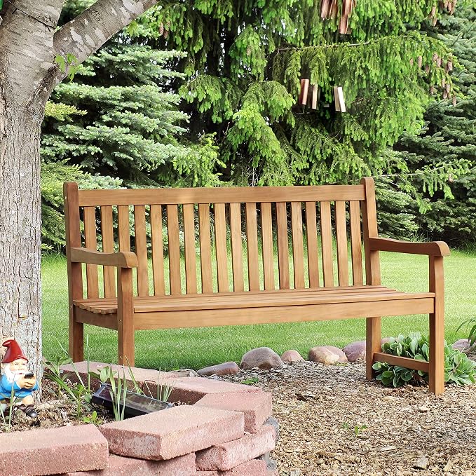 Sunnydaze 2-Person Outdoor Bench - Image 2