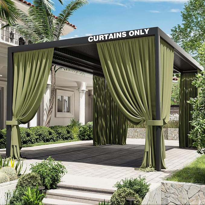 Gazebo Universal Replacement Privacy Curtain, 4-Panels Sidewall Curtains by WelcometoKimunukStore