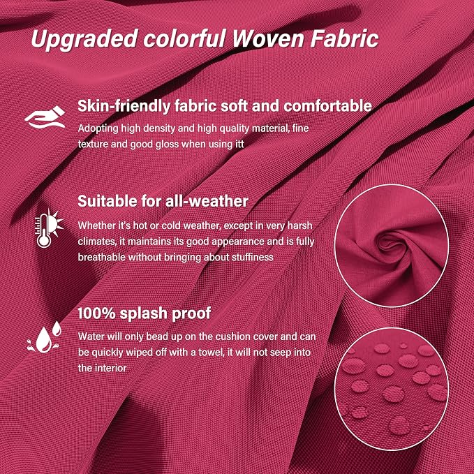 14 Pcs Outdoor Cushion Covers Patio Cushion Slipcovers Replacement Splash Proof - Image 6