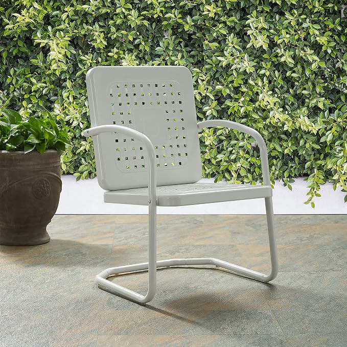 Crosley Furniture Bates 2-Piece Outdoor Chair Set, Retro Metal Patio Chairs - Image 9