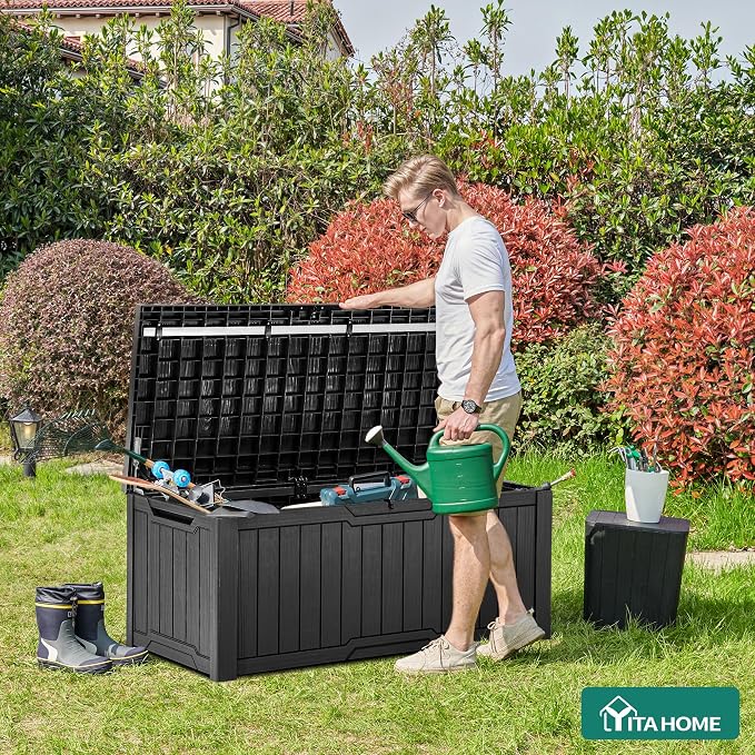 YITAHOME 120 Gallon Outdoor Storage Deck Box, Large Resin Patio Storage - Image 3