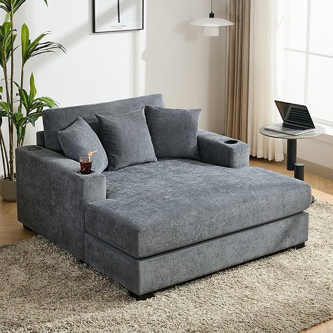 Merax Modern Upholstered Indoor Chaise Lounge by Merax