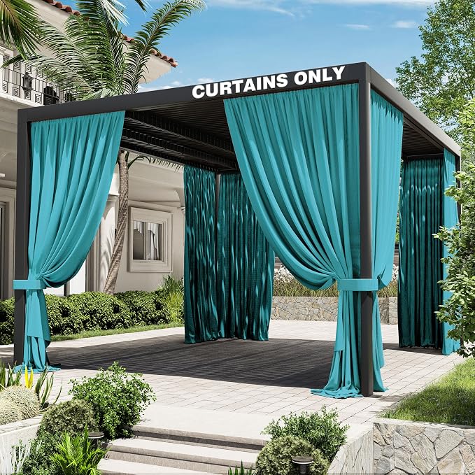 Gazebo Universal Replacement Privacy Curtain, 4-Panels Sidewall Curtains by WelcometoKimunukStore