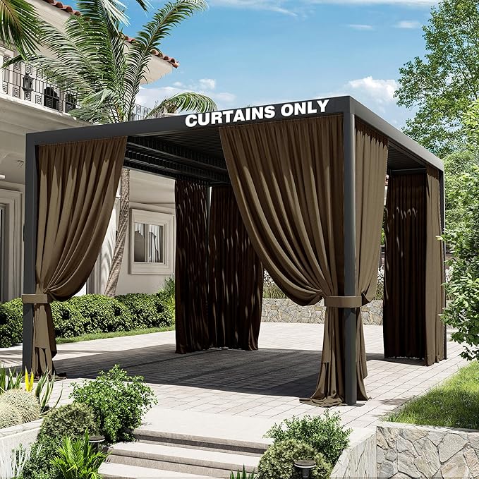 Gazebo Universal Replacement Privacy Curtain, 4-Panels Sidewall Curtains by WelcometoKimunukStore