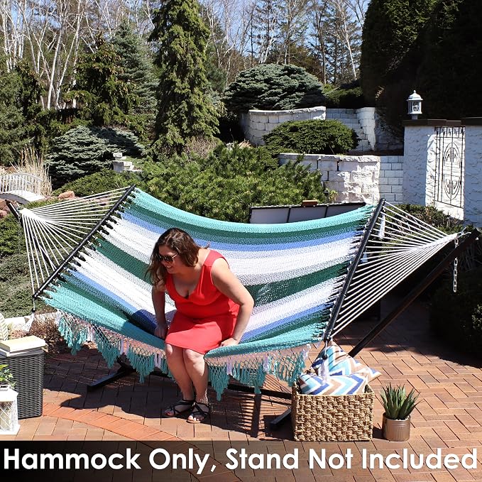 Sunnydaze Woven Double Hammock for Outside - Image 8