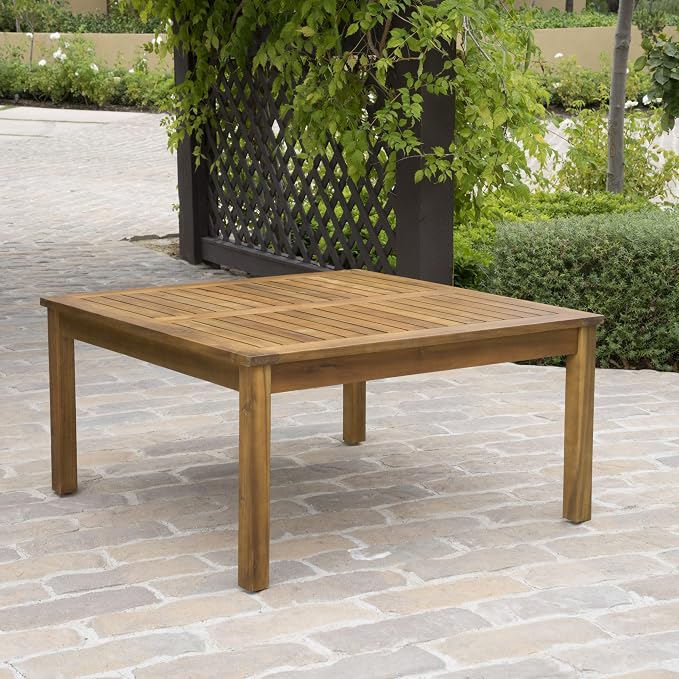 Christopher Knight Home Perla Outdoor Acacia Wood Coffee Table, Teak Finish - Image 3