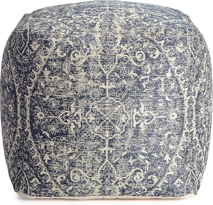 Anji Mountain 100% Handmade & Handcrafted Comfortable Home Décor Pouf Ottoman - Image 4