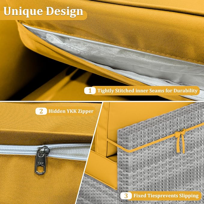 14 Pcs Outdoor Cushion Covers Patio Cushion Slipcovers Replacement Splash Proof - Image 4