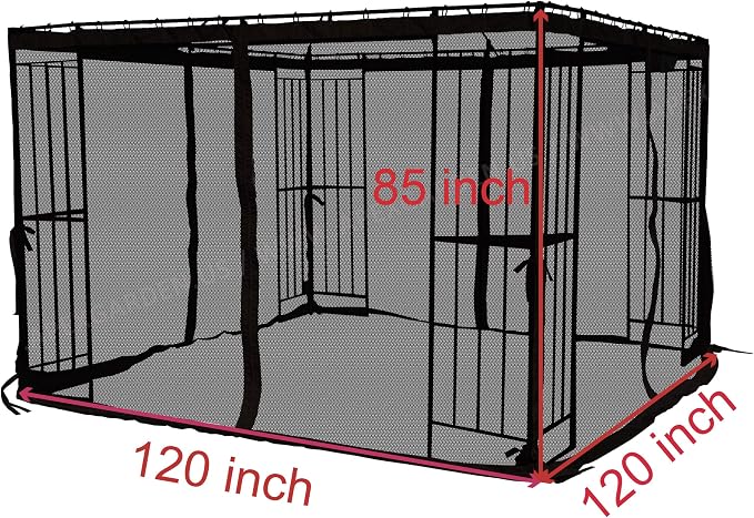 APEX GARDEN 10-ft x 10-ft Gazebo Replacement Mosquito Screen Netting - Image 2