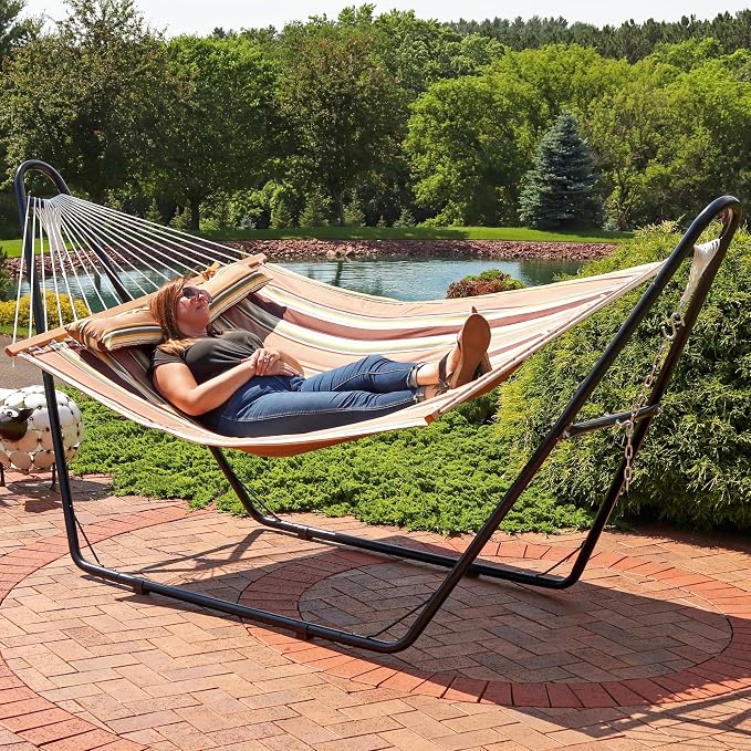 Sunnydaze Quilted Outdoor Hammock - Image 8