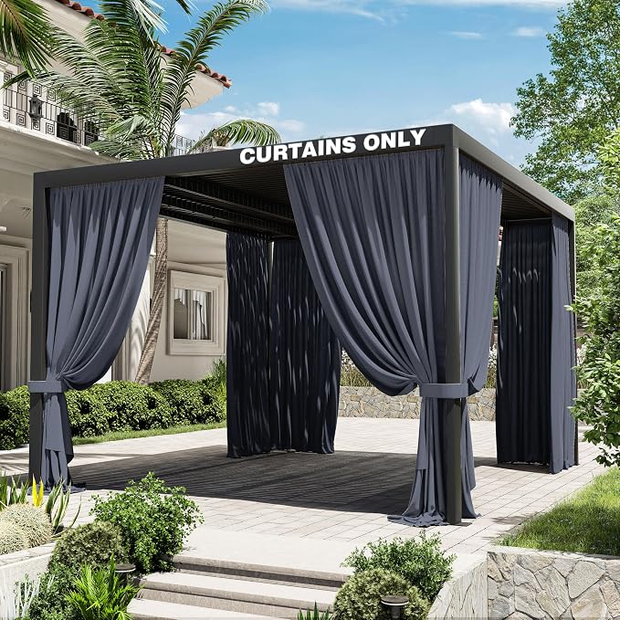 Gazebo Universal Replacement Privacy Curtain, 4-Panels Sidewall Curtains by WelcometoKimunukStore