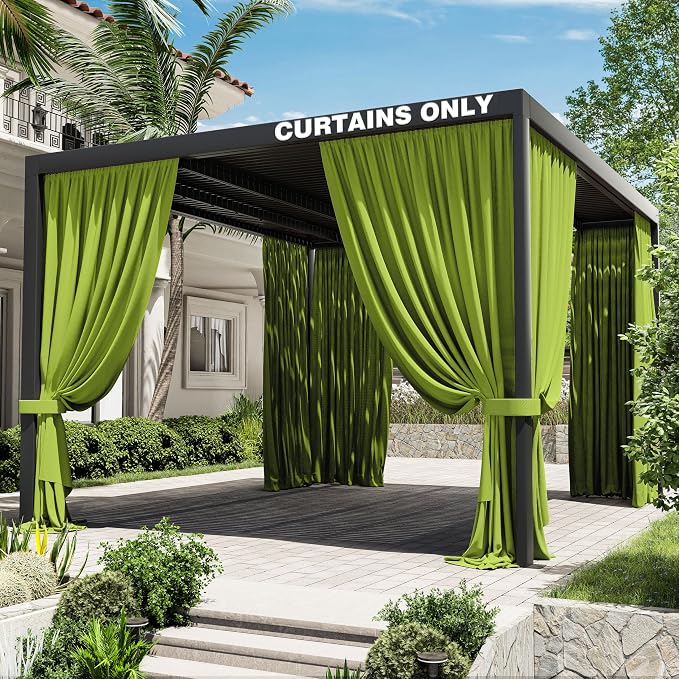 Gazebo Universal Replacement Privacy Curtain, 4-Panels Sidewall Curtains by WelcometoKimunukStore