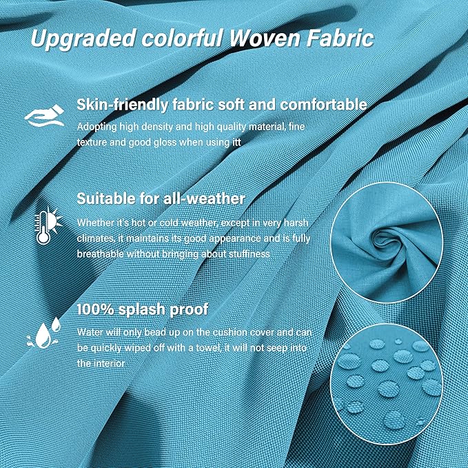 14 Pcs Outdoor Cushion Covers Patio Cushion Slipcovers Replacement Splash Proof - Image 6