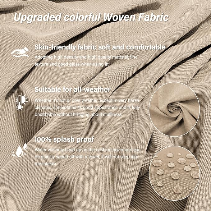 14 Pcs Outdoor Cushion Covers Patio Cushion Slipcovers Replacement Splash Proof - Image 6
