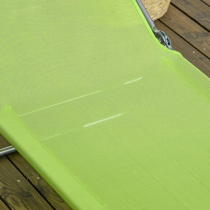 Outsunny 2 Piece Folding Chaise Lounge Chairs, Pool Sun Tanning Chairs - Image 7