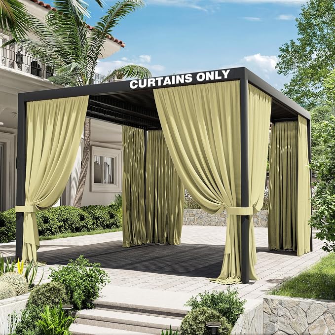 Gazebo Universal Replacement Privacy Curtain, 4-Panels Sidewall Curtains by WelcometoKimunukStore