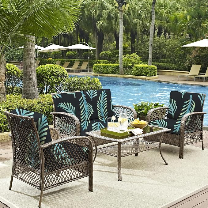 8Pcs Outdoor Cushion Covers, Patio Cushion Covers, Stretch Elastic Slipcovers - Image 6