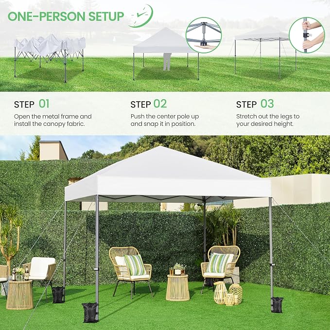 Yaheetech 8x8 Pop Up Canopy Easy Set-up Tent, Portable Outdoor Canopy Instant - Image 2