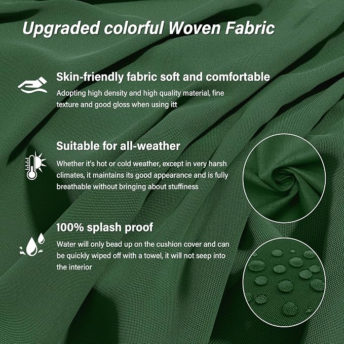 14 Pcs Outdoor Cushion Covers Patio Cushion Slipcovers Replacement Splash Proof - Image 6